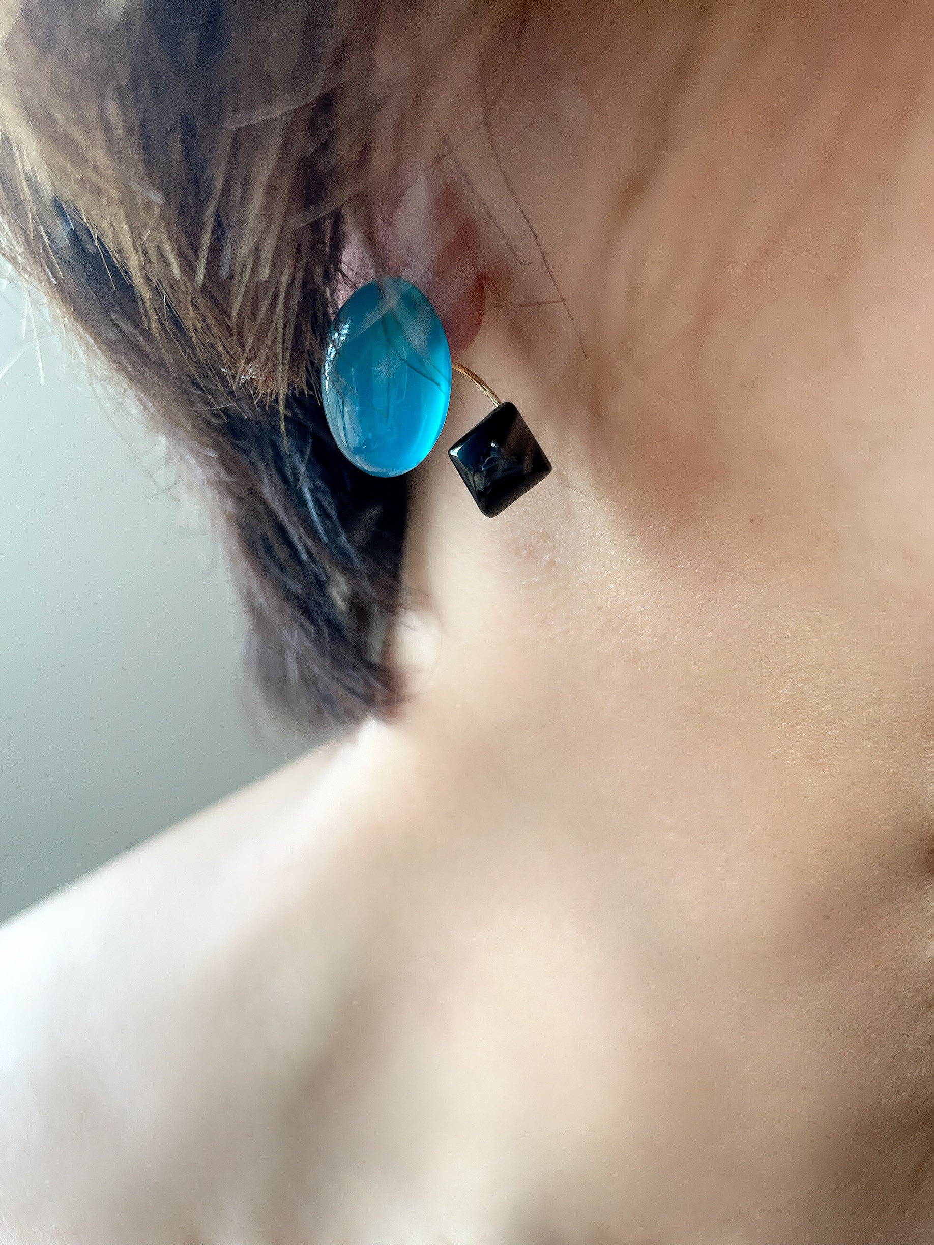 【青と黒】Noir et Bleu（ノワール・エ・ブルー）ピアス