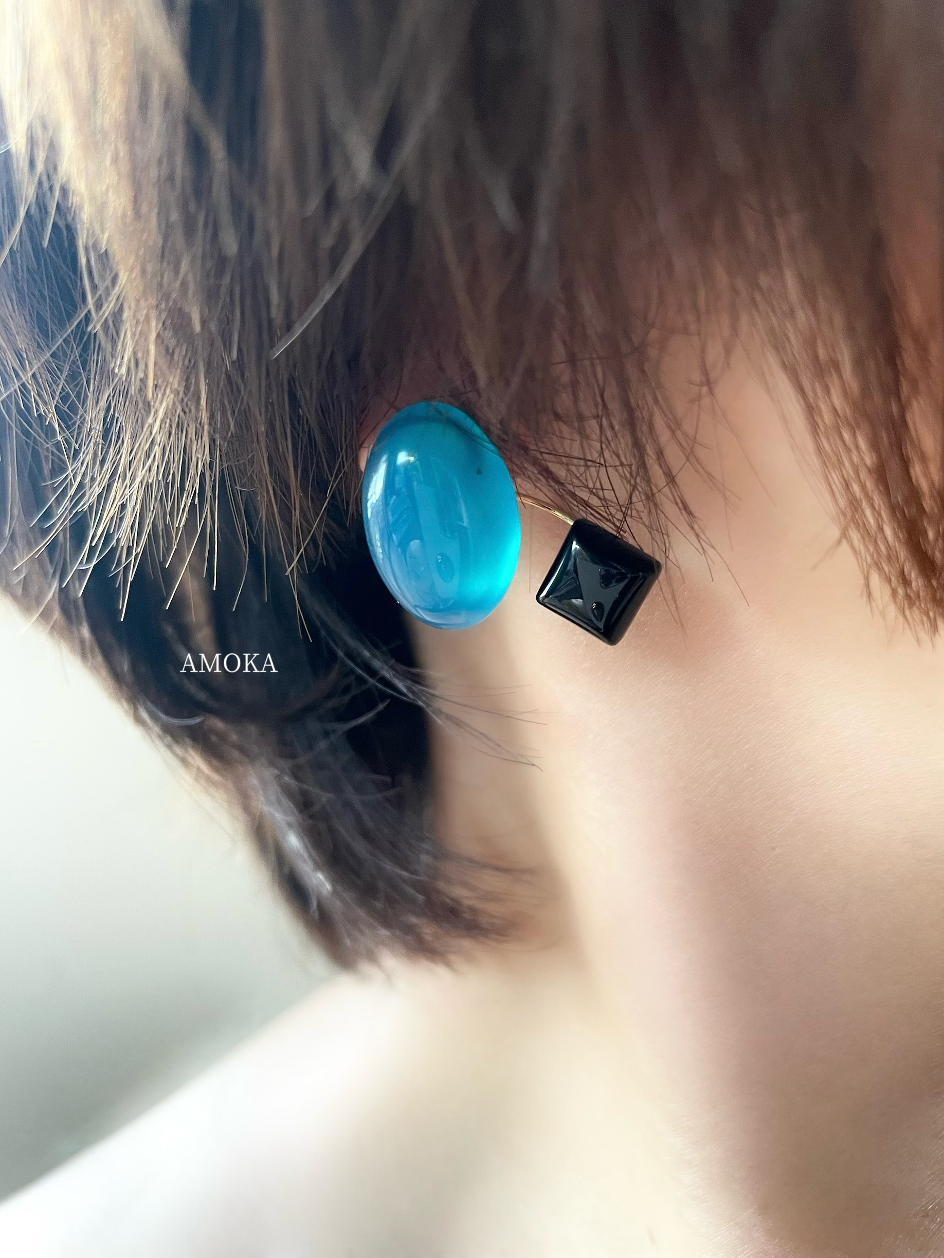 【青と黒】Noir et Bleu（ノワール・エ・ブルー）ピアス