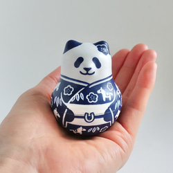 うまどしパンダ《青い着物》 3枚目の画像