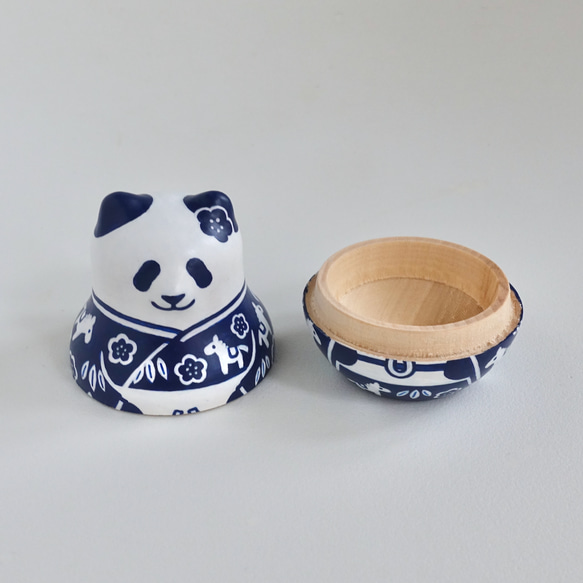 うまどしパンダ《青い着物》 4枚目の画像