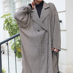 秋の新作◉ふわっと羽織れる軽めアウター◉ ギンガムチェックオーバーコート 9枚目の画像