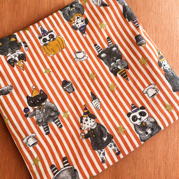 ハロウィンパーティー/巾着ポーチ・巾着袋/ストライプ 9枚目の画像