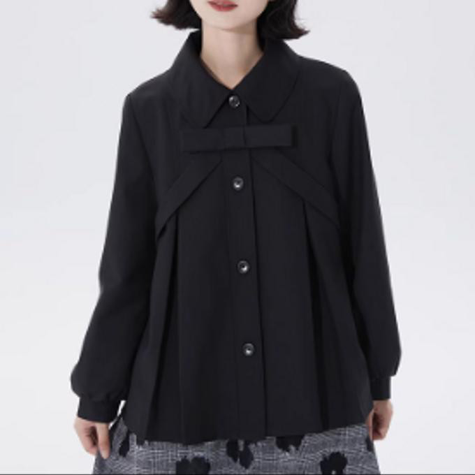 短い 秋のゆったり とした コート