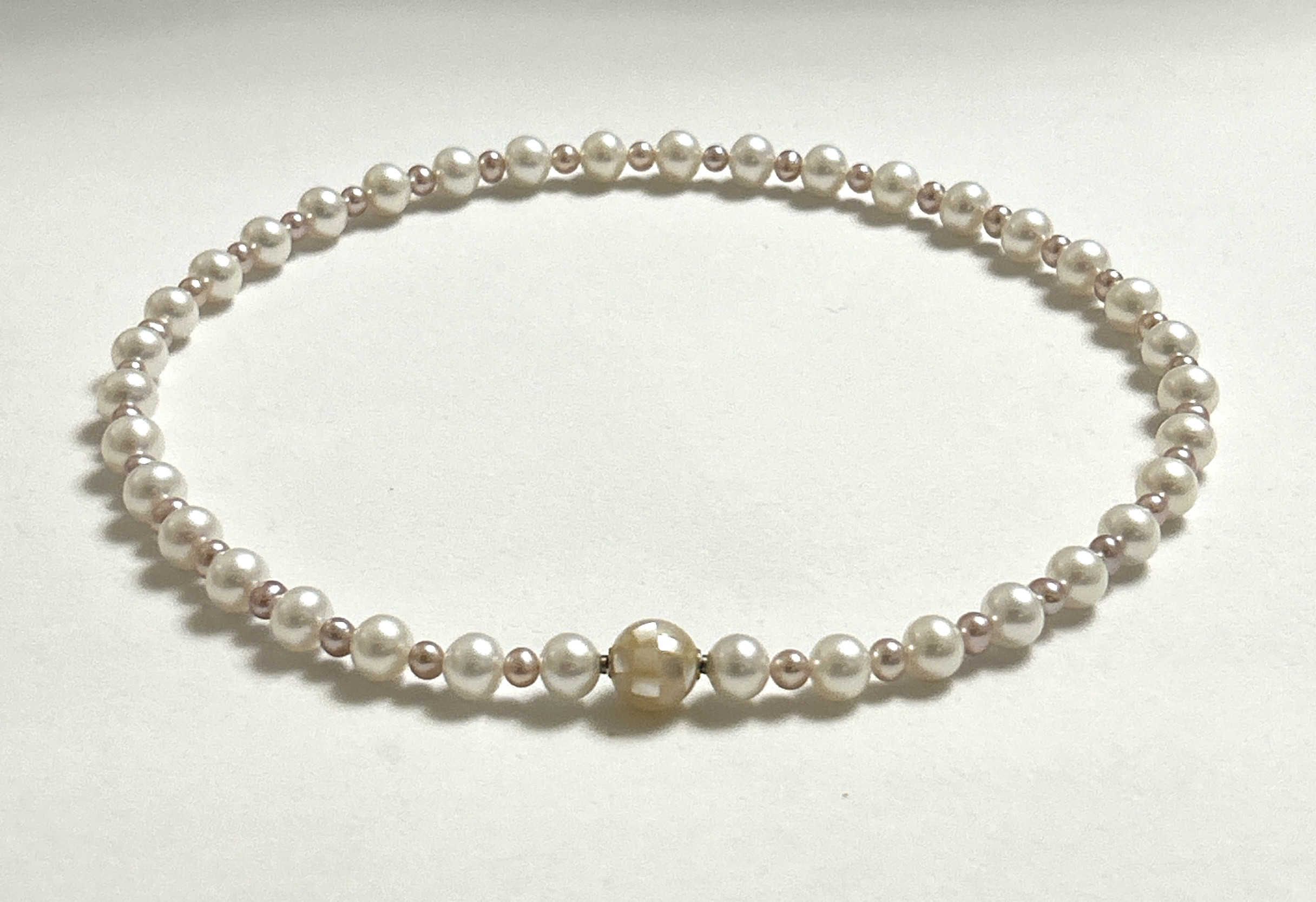 ワイズグレースNo.200 本真珠（淡水パール）Linkネックレス/Linkパーツ