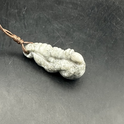 2025.9.24宝珠龍爪御守　糸魚川グレー翡翠 2025.9.24宝珠龍爪御守 糸魚川グレー翡翠 ネックレス・ペンダント ケン