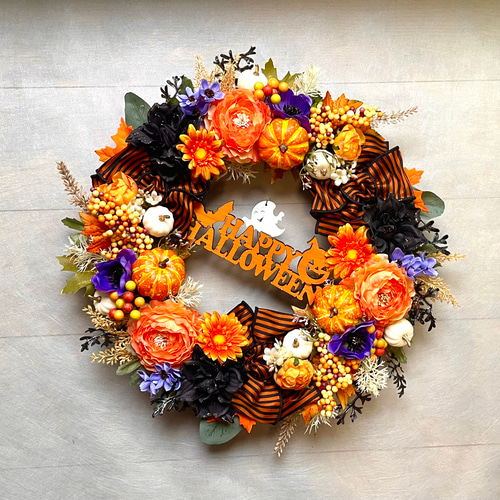 No.wreath-15571/ハロウィンリース25-(13)ハロウィンプレート43cm