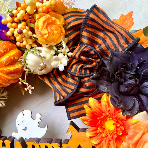 No.wreath-15571/ハロウィンリース25-(13)ハロウィンプレート43cm