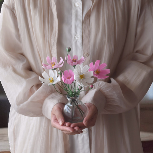 ◇粘土のお花◇ コスモス ピンク＆ホワイト K1295 アートフラワー Old