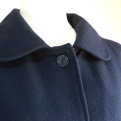 大人のモノトーン 冬のフォーマルにも ステンカラージャケット（コットンツイード／黒色） 13枚目の画像