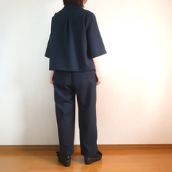 大人のモノトーン 冬のフォーマルにも ステンカラージャケット（コットンツイード／黒色） 16枚目の画像