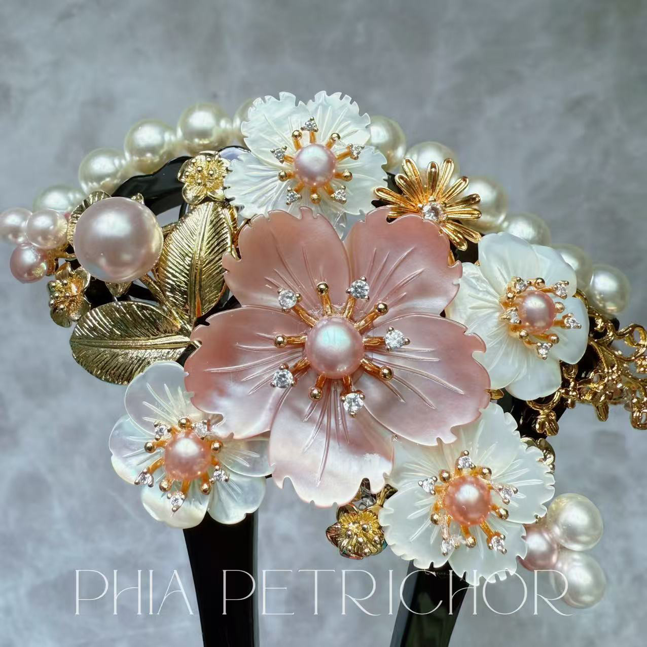 簪 和 K24GP 桜 かんざし バチ型 パール 簪 着物 髪飾り 留袖 着物 成人式 結婚式 卒業式