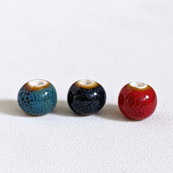 陶器 ビーズ アソート 10個 通し穴 パーツ アクセサリー 3枚目の画像