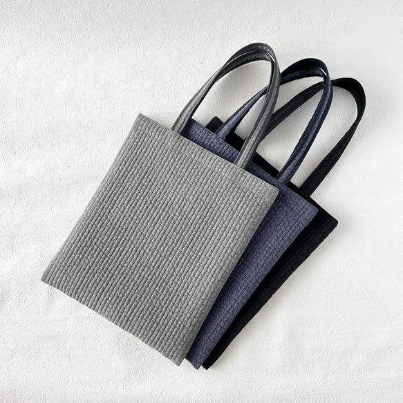 new】すっきりきれいめ大人のヌビバッグ【縦型ショルダートート】サブ