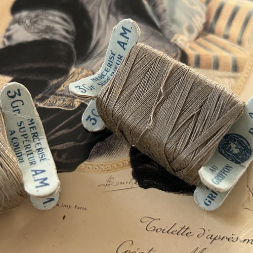 フランスアンティーク 立体糸巻き Paris A.M. オブジェ インテリア小物