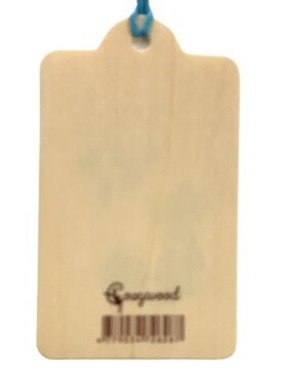 新商品！ラッピングに！しおりにも使える！リトアニアより『天然木100%のクリスマスギフトタグ』～ツリーとクマ①　1枚～ 2枚目の画像