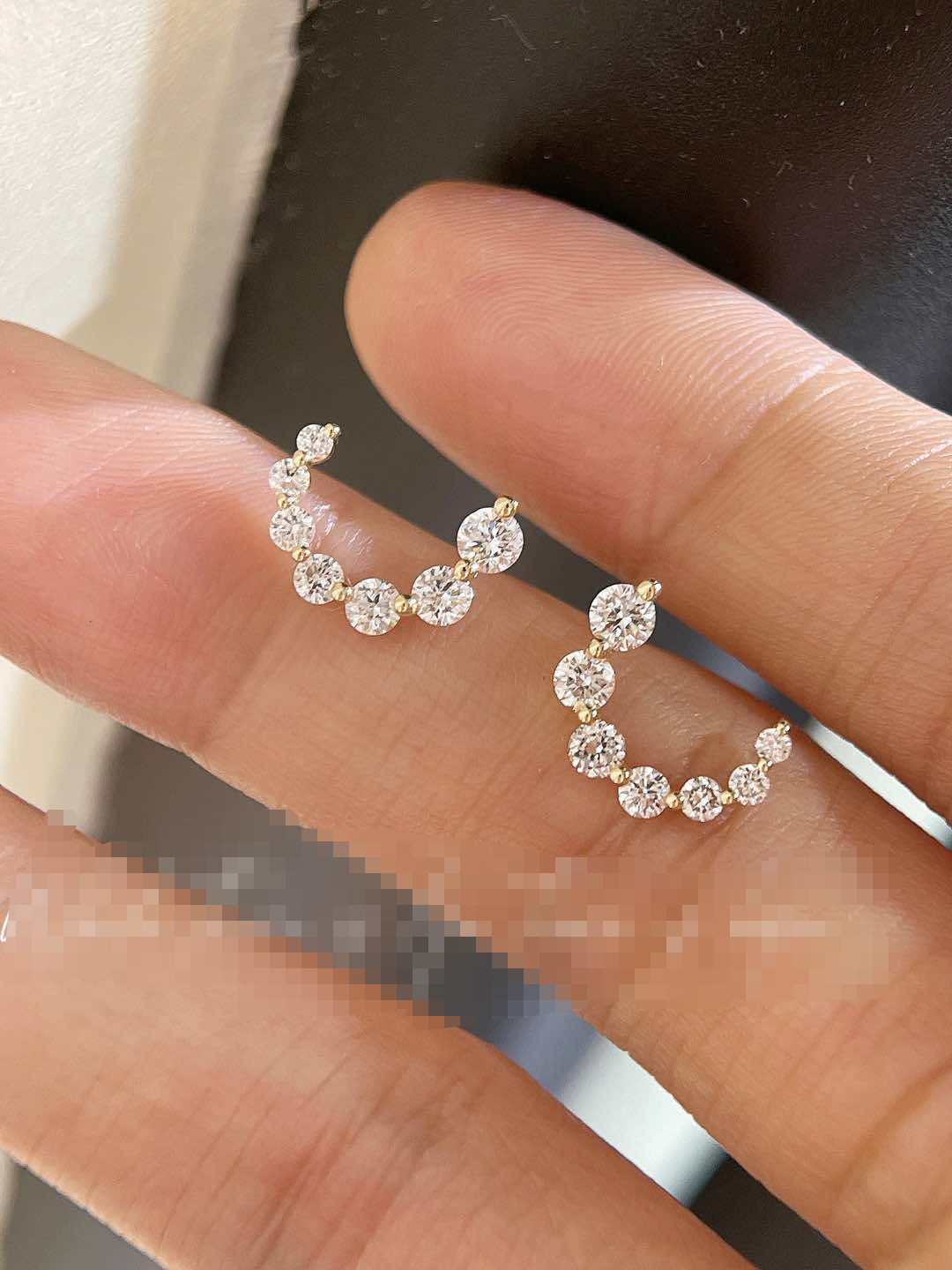 ラボグロウンダイヤモンドピアスk18　4603