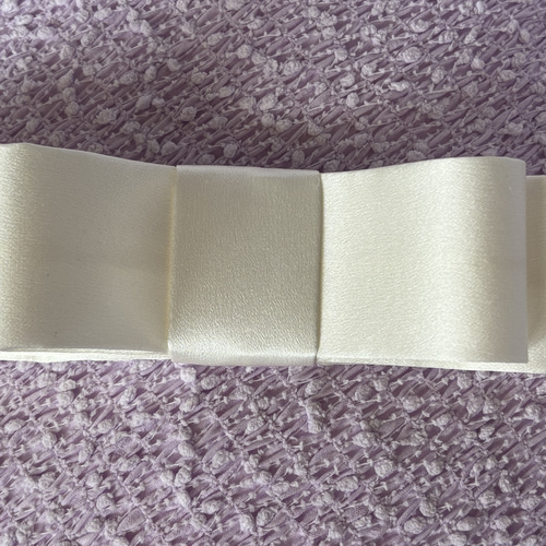 シルク100%のオリジナル3段リボンボンネ ヘッドドレス（ウェディング