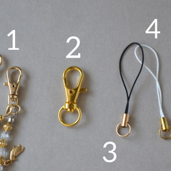 レトロかわいいストラップ　ハート×べっ甲×ちょうちょ　鍵やスマホのワンポイント。バッグの中で目印に！ 6枚目の画像