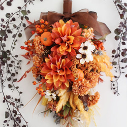 5.秋色スワッグ テラコッタカラーの秋色スワッグ スワッグ estilo 通販 18117894