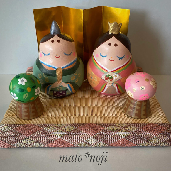 sale中♪ おひなさま マトリョーシカ ぽってり雛マトさん 薄緑