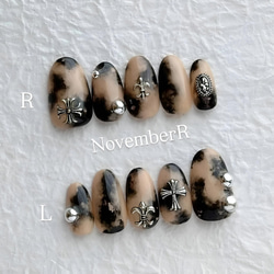 ネイルチップ オーダーページ ネイル LA579☆ペイズリーネイルチップ ネイルチップ（つけ爪） NovemberR