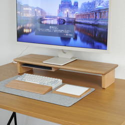 オーク無垢材】デスクシェルフ(710mm幅) 棚・シェルフ・ラック BE