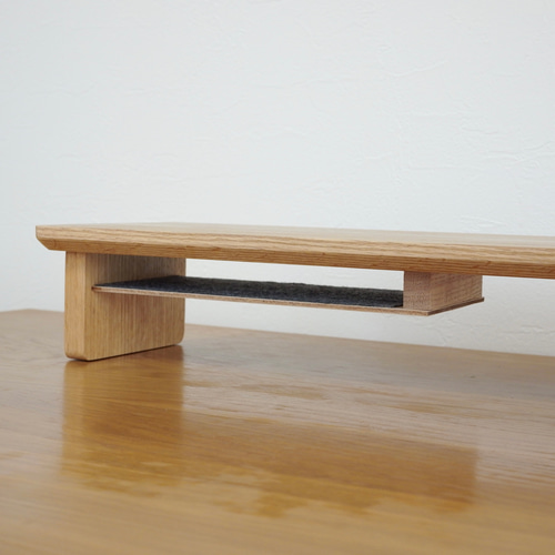 オーク無垢材】デスクシェルフ(710mm幅) 棚・シェルフ・ラック BE