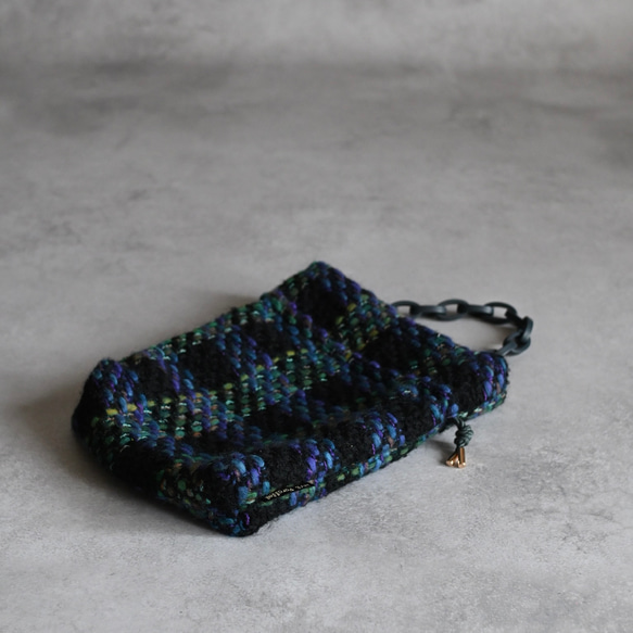 【限定】ビンテージツイードのバッグ/ミッドナイトブルー 9枚目の画像