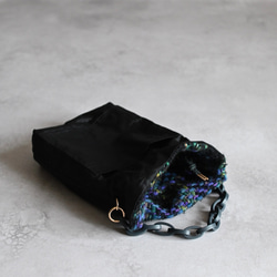 【限定】ビンテージツイードのバッグ/ミッドナイトブルー 11枚目の画像