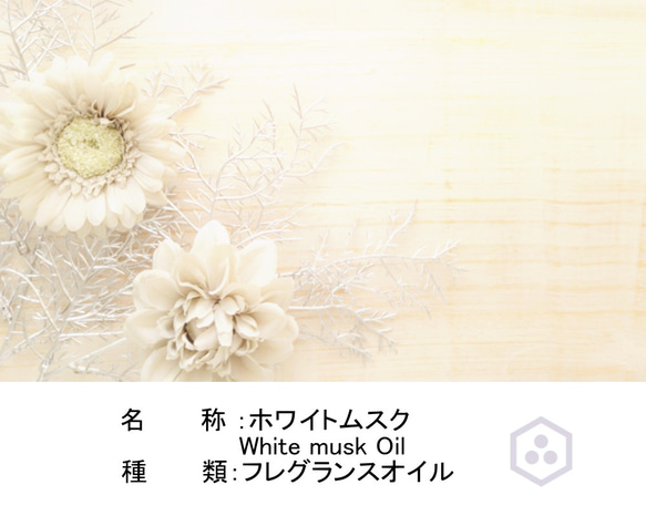 NOTO ホワイトムスクオイル10ml　スタイリッシュなホワイトムスク フレグランスオイル 2枚目の画像