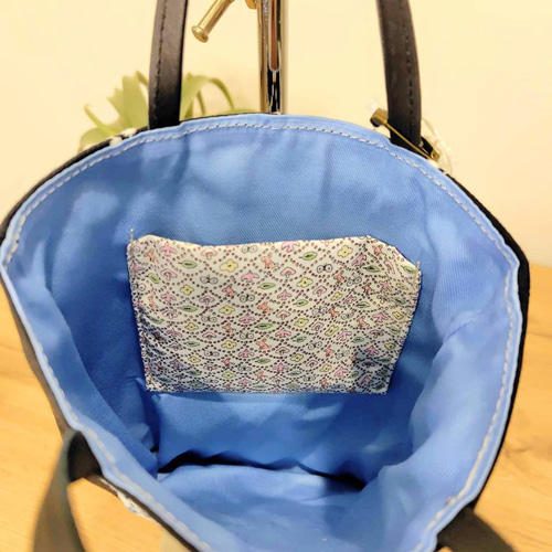 ミナペルホネン/タンバリンNVとうさぎパッチ/手提げトート トースト