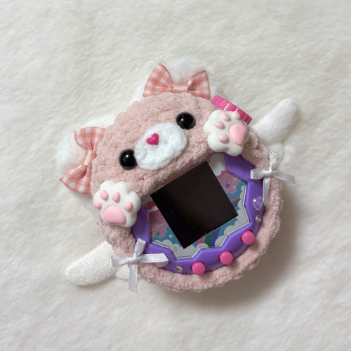 きらもこ猫天使ちゃんのたまごっちパラダイスカバー♡コーラルピンク