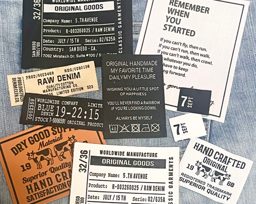 デニムリメイク☆気分は中世ヨーロッパ貴夫人タグ✨️革タグ 布タグ 革タグ10枚セット デニムリメイクなどに♪Bタイプ ワッペン