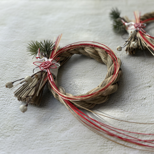 シンプルなお正月飾り 2026年 お正月 しめ縄 ナンキンハゼ 松 鶴