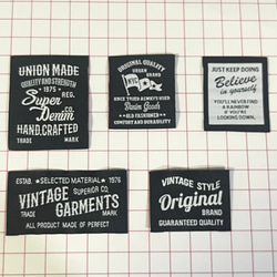 ロゴタグ10枚セット（黒系）　布タグ 2枚目の画像