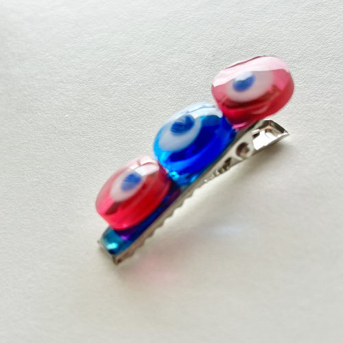 関西万博コーデ 目玉ヘアピン ミニサイズ 1つ ヘアピン Fumifumi113