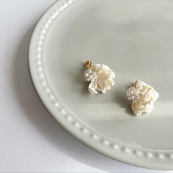 レース編みイヤリング・ピアス　/ mam 1枚目の画像