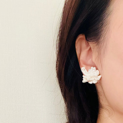 レース編みイヤリング・ピアス　/ mam 4枚目の画像