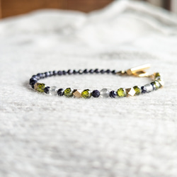 限定ピアス付◆フランスから秋のお届け◆天然石 カーキ ラブラドライト マグネットネックレスサージカルステンレス14kgf 17枚目の画像