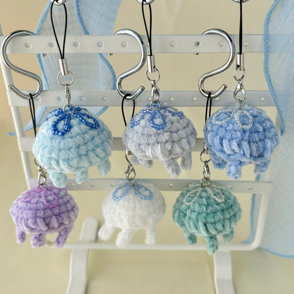 ゆるふわクラゲストラップ〈選べるカラー〉 あみぐるみ Foudre／しょー