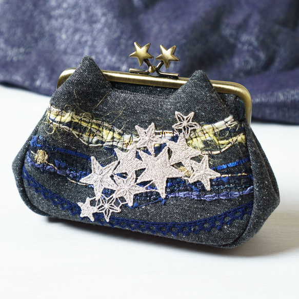 夜空・アズネコ・ポーチ・薄型 1枚目の画像