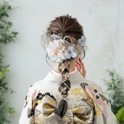 白 金 髪飾り ヘッドドレス ヘアピース 白無垢 打掛 ヘアアクセサリー 白 金 髪飾り ヘッドドレス ヘアピース 白無垢 打掛 ヘア