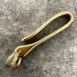 creema限定 真鍮 ブラス BRASS キーフック キーホルダー 釣り針型