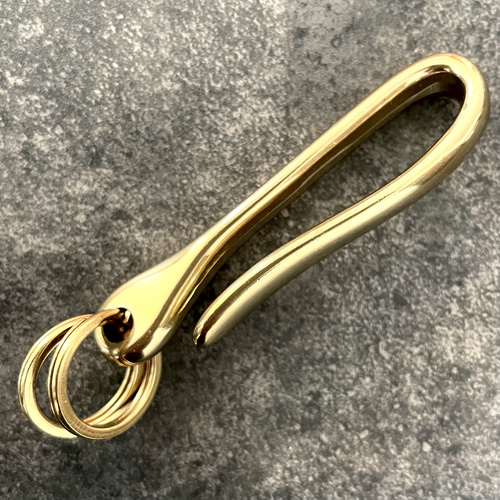 creema限定 真鍮 ブラス BRASS キーフック キーホルダー 釣り針型