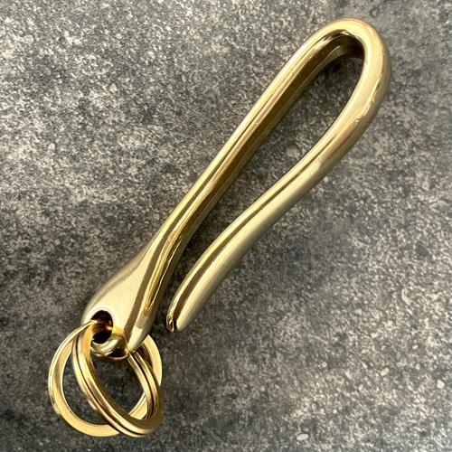 creema限定 真鍮 ブラス BRASS キーフック キーホルダー 釣り針型