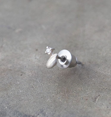 お米のピアス　シルバー　　2P