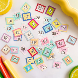 うねうねシリーズビタミンカラーお名前シール  アイロン不要 名前シール ノンアイロン アイロンシール 2枚目の画像