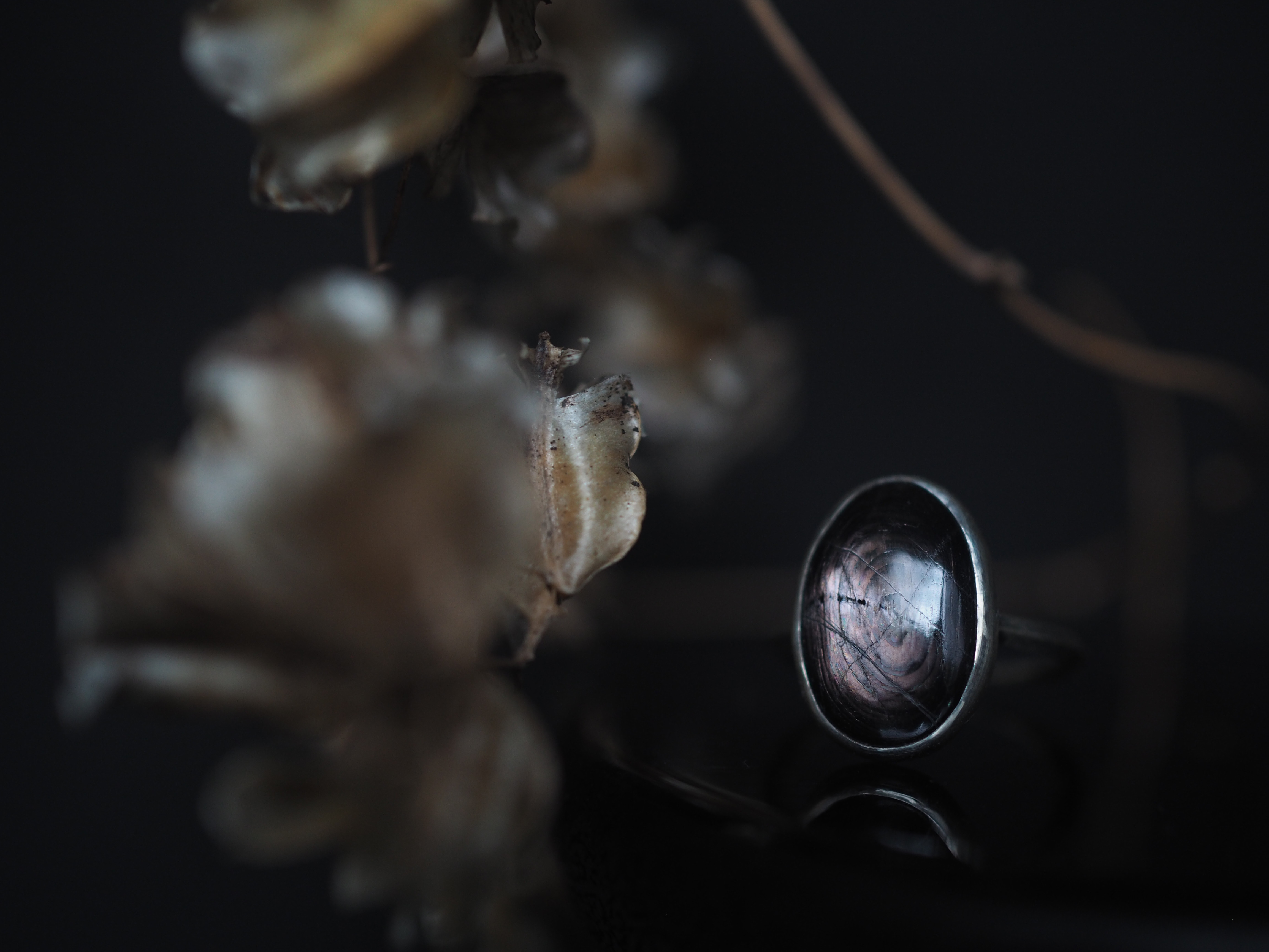 hypersthen silver ring (yoyami)