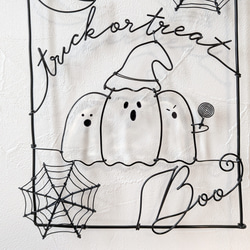 「おばけ3きょうだい」ワイヤーポスター / ハロウィン ワイヤーアート ワイヤークラフト 壁飾り 8枚目の画像