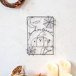 「おばけ3きょうだい」ワイヤーポスター / ハロウィン ワイヤーアート ワイヤークラフト 壁飾り 5枚目の画像